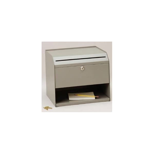 Global Equipment Steel Suggestion Box-Desk Size 22290SBGY - main